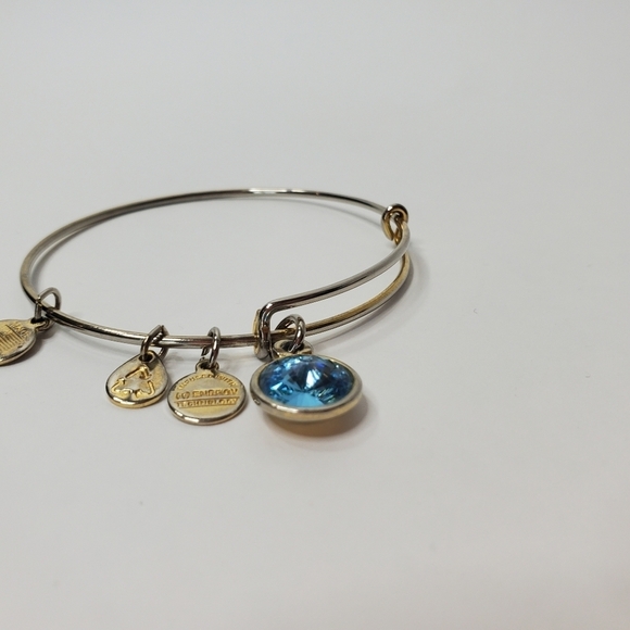 Alex and Ani March Birthstone Bangle Bracelet - Picture 2 of 3